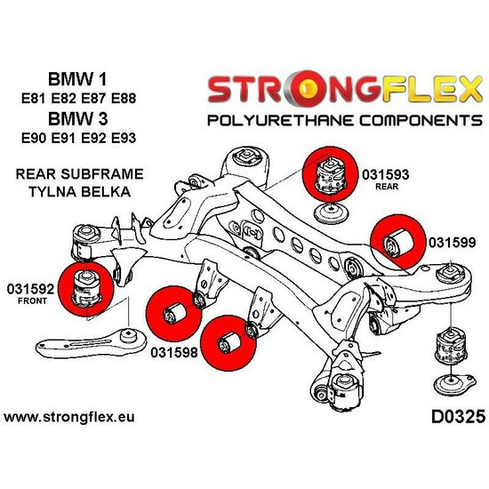 BMW E90 / E91 / E92 / E93 (04-13) Volledige ophangingsbus set - Sport